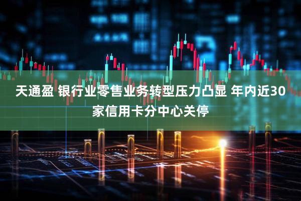 天通盈 银行业零售业务转型压力凸显 年内近30家信用卡分中心关停